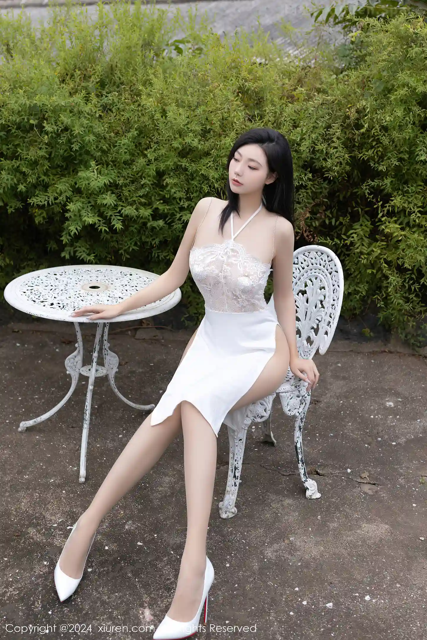 图片[3]-[XiuRen秀人网]VOL.7931 模特安然anran性感白色轻透薄纱情趣服露火辣身材遮点诱惑写真80P-秀人网官方网站